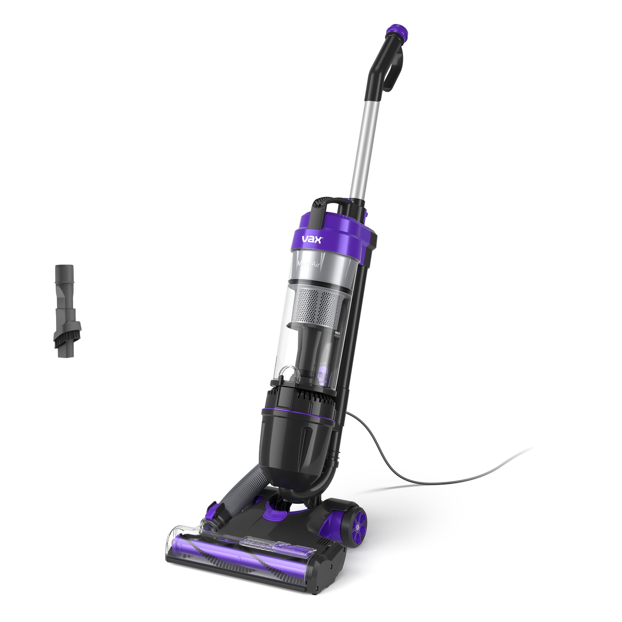 Vax Mach Air Corded Upright Bagless Vacuum Cleaner, Lightweight, Handheld Tool Attachments for Hair, Car, Upholstery, Bed, Mattress, Home cleaning, 820W, 4.9kg, Purple, UCA1GEV1