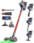 VACTechPro Ultra Cordless Vacuum Cleaner, 48KPA/550W/70min Stick Vacuum with 1.5L Dustbin, Wall-mounted Charging/Removable Battery, Anti-Tangled Handheld Vacuum for Hard Floors Carpet Car Pet Hair