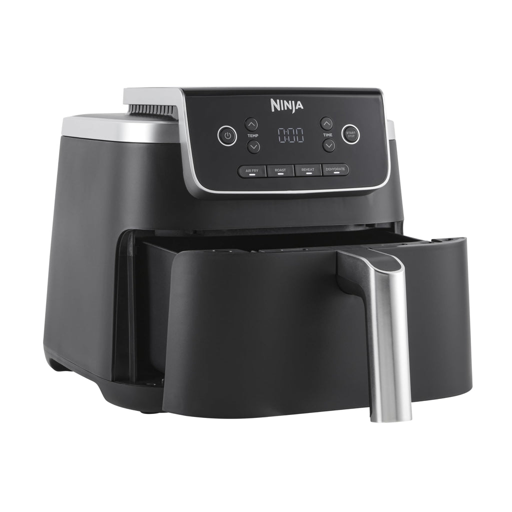 Ninja Air Fryer PRO 4.7L, Single Drawer, 4-in-1, Air Fry, Roast, Reheat, Dehydrate, Cooks 1-2 Portions, Digital, Cook From Frozen, Non-Stick Drawer & Crisper Basket, 1750W , Black AF140UK