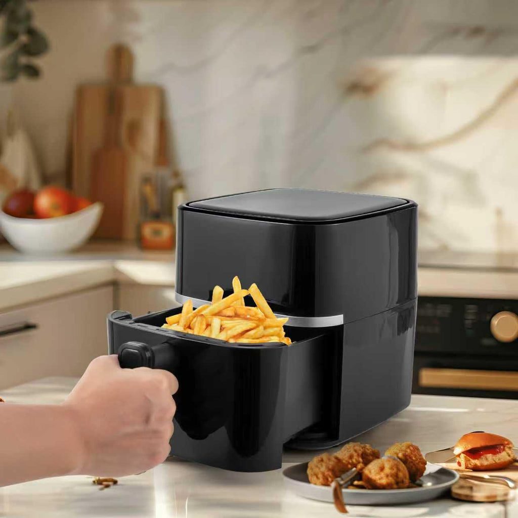 Vencier 2.8L Air Fryer 1000W, 220-240V Compact Healthy Fryer with LED Touchscreen, Dishwasher Safe Basket, Low Oil Cooking, Quiet & Energy Saving, Ideal for 1–3 Servings, Small Kitchen & Caravan