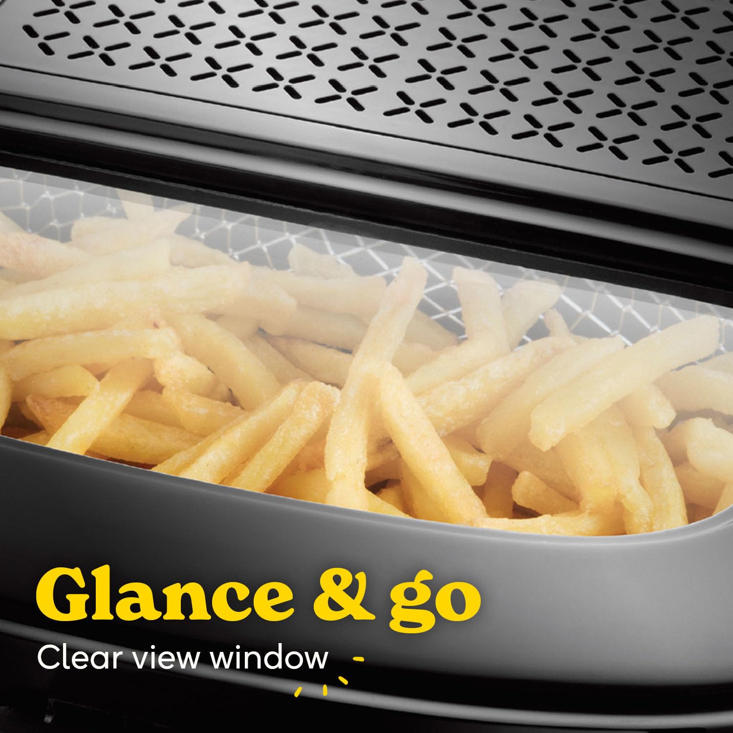 Russell Hobbs Electric Deep Fat Fryer, 2.5L capacity/can cook 1kg food, Carbon odour filter, Large observation window, Non-stick coated pan, Adjustable thermostat, Handle lift system, 1800W, 24570