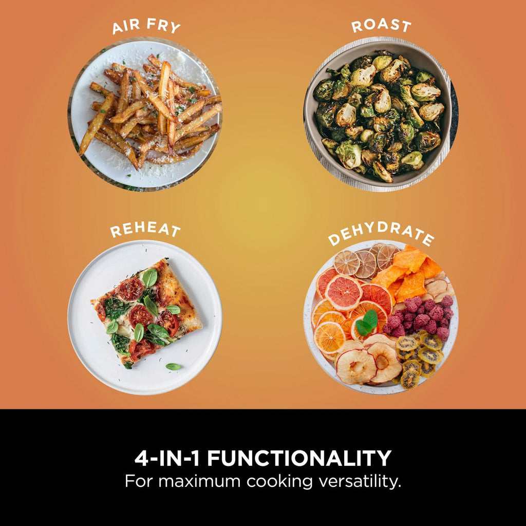 Ninja Air Fryer PRO 4.7L, Single Drawer, 4-in-1, Air Fry, Roast, Reheat, Dehydrate, Cooks 1-2 Portions, Digital, Cook From Frozen, Non-Stick Drawer & Crisper Basket, 1750W , Black AF140UK