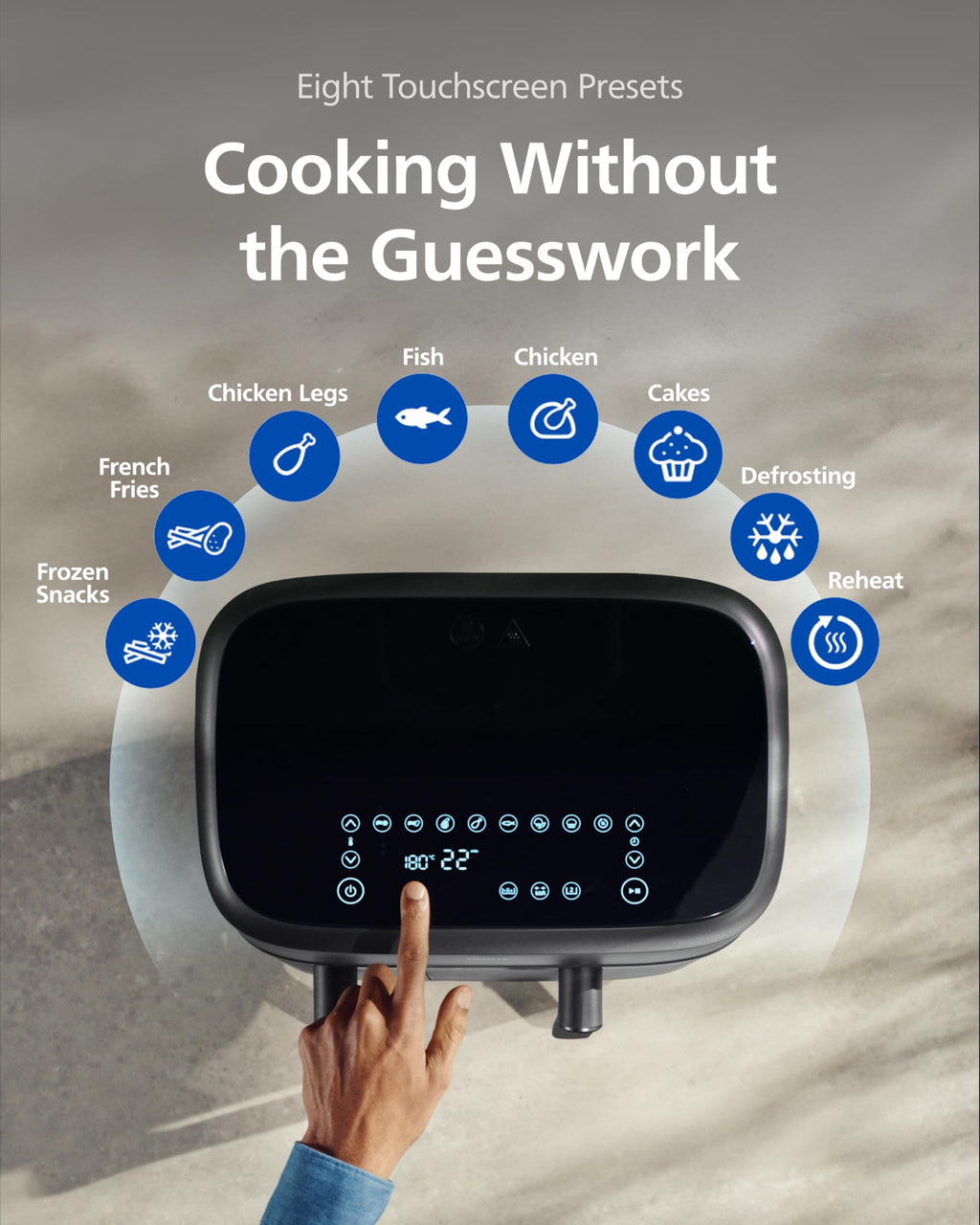 Philips Airfryer 3000 Series Dual Basket - 2 Drawer Air Fryer, 3L + 6L Capacity, RapidAir Plus Technology, 13 Ways to Cook, 90% Less Fat, Easy to Clean, Digital Touchscreen, Energy Saving (NA350/00)