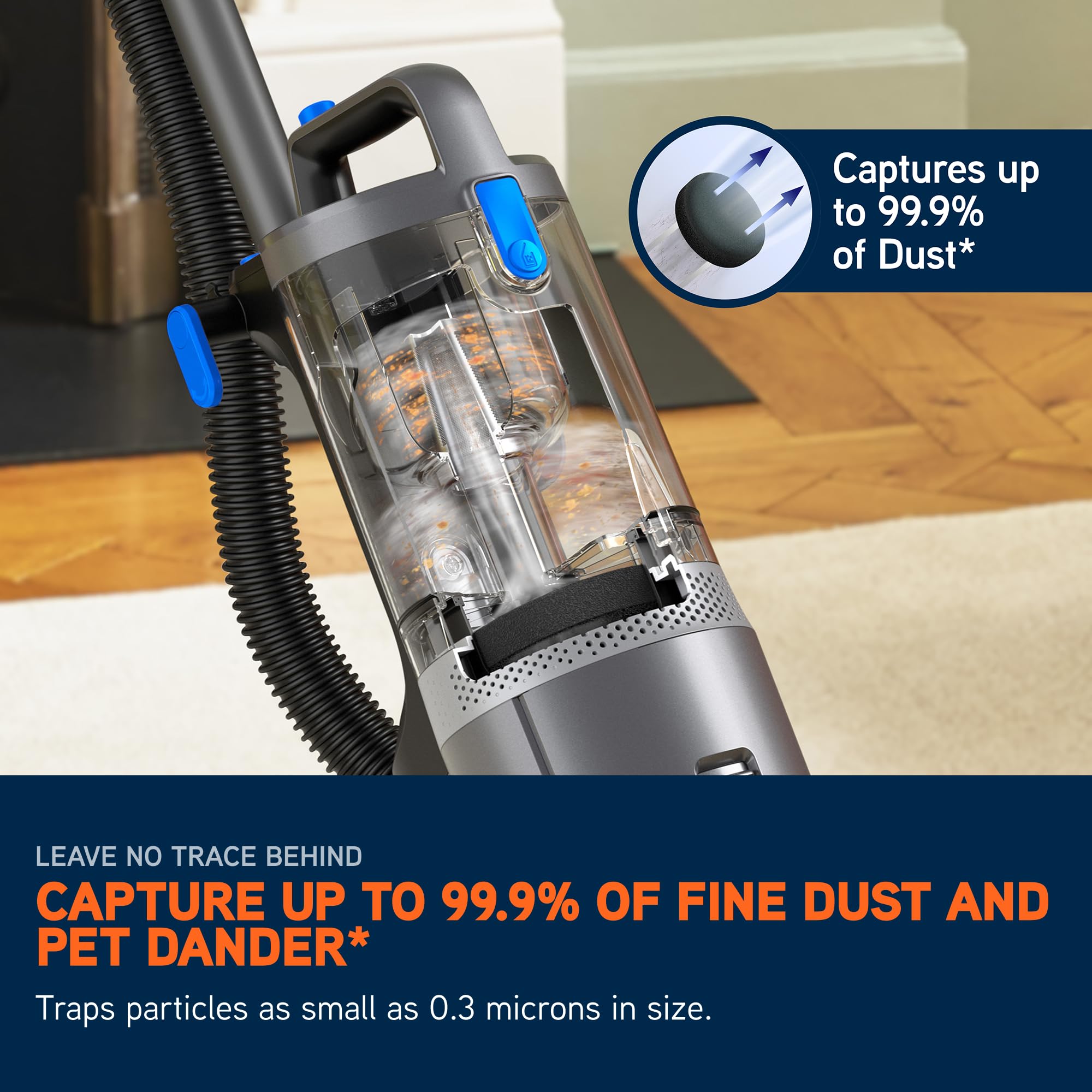 Vax LiftOut Pet Corded Upright Bagless Vacuum Cleaner, Lightweight, Handheld Tool Attachments for Pet Hair, Car, Upholstery, Bed, Mattress, Home cleaning, 600W, 6.11kg, Graphite/Blue, CDUP-LOXP